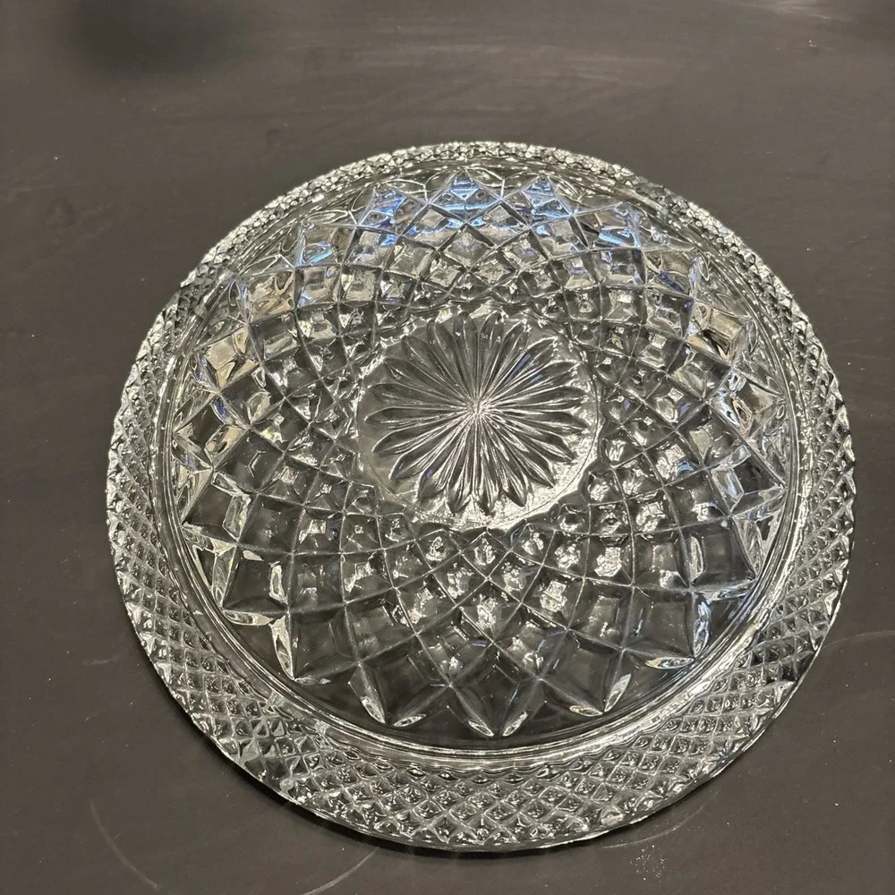Vintage Anchor Hocking Wexford Clear Glass Ashtray Large 8.5